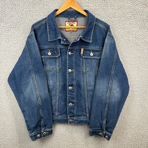 Cinch Denim Jacket Medium Classic Cowboy Collection Western Jean Blue Excellent